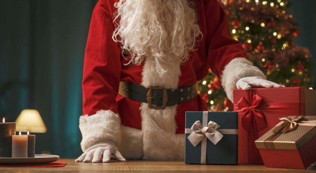 Santa Claus and Christmas gifts